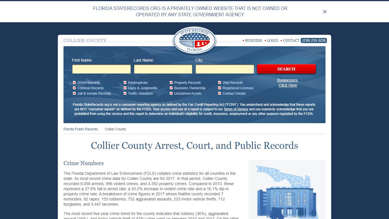 Collier County Arrest, Court, and Public Records
